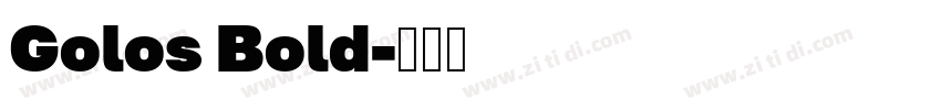 Golos Bold字体转换